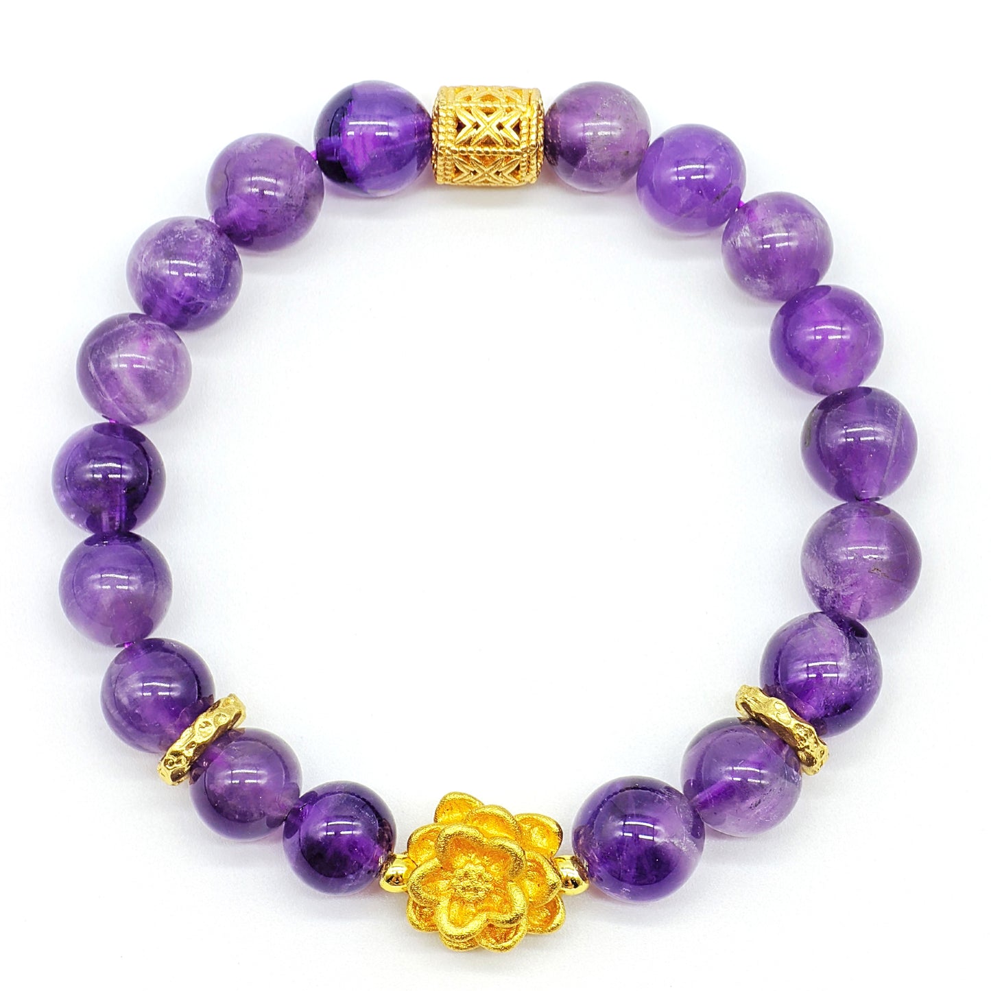 #2010 Strength & Calmness - Lotus Amethyst Bracelet